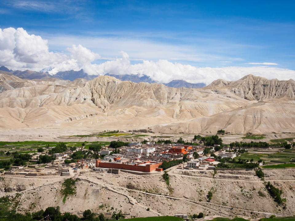<h1 class="title">Ancient walled capital Lo Manthang, Upper Mustang</h1><cite class="credit">Photo by Whitworth Images. Image courtesy of Getty Images.</cite>