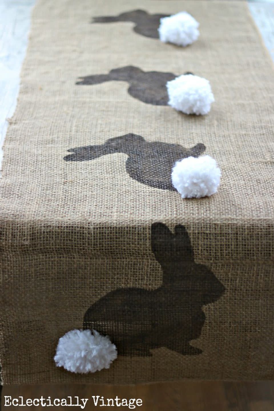 Burlap Bunny Table Runner