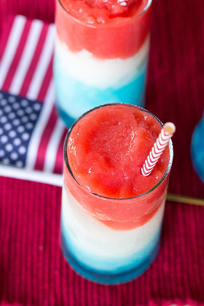 Red, White, & Blue Boozy Slush