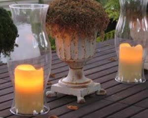 Battery-operated candles are a flameless alternative to an open flame.