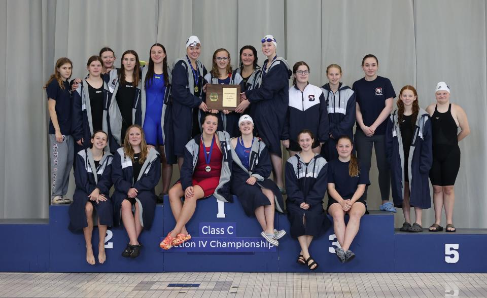 Watkins Glen won the team title at the Section 4 Class C girls swimming championship meet Nov. 4, 2023 at Watkins Glen High School.