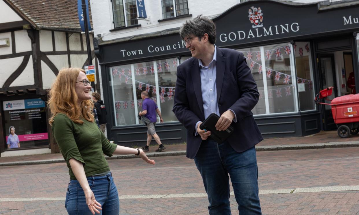 <span>Green party councillor Clare Weightman, seen here with the Lib Dems’ Paul Follows in 2023, is one of those expelled.</span><span>Photograph: Andy Hall/The Observer</span>