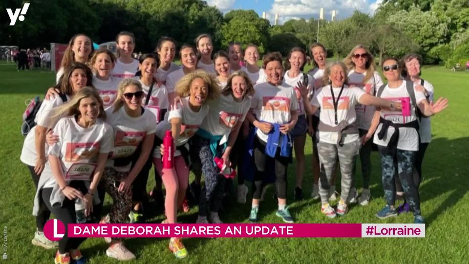 Lorraine Kelly took part in Race For Life. (ITV screengrab)