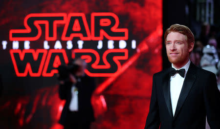 Actor Domhall Gleeson poses for photographers as he arrives for the European Premiere of 'Star Wars: The Last Jedi', at the Royal Albert Hall in central London, Britain December 12, 2017. REUTERS/Hannah McKay