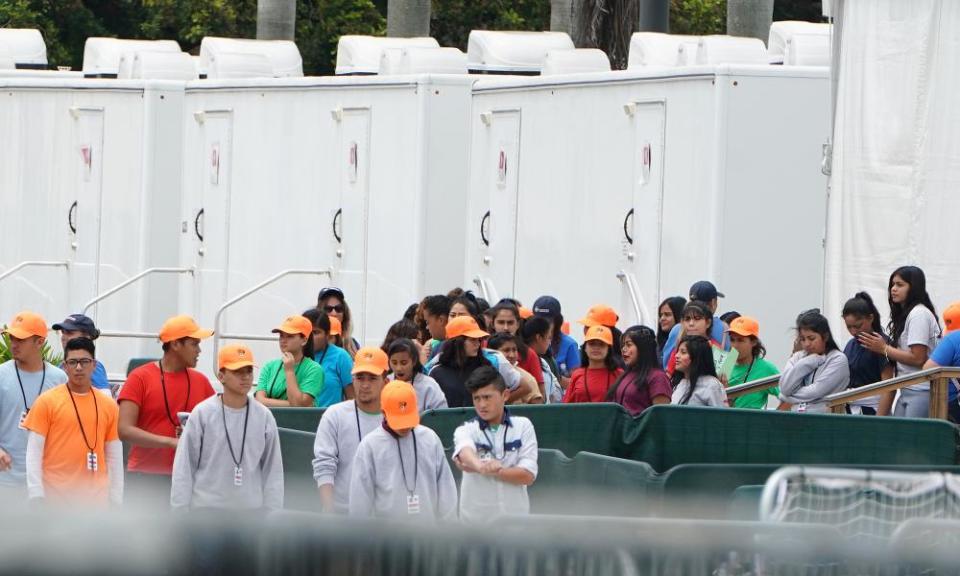 Children incarcerated at the Homestead facility near Miami.