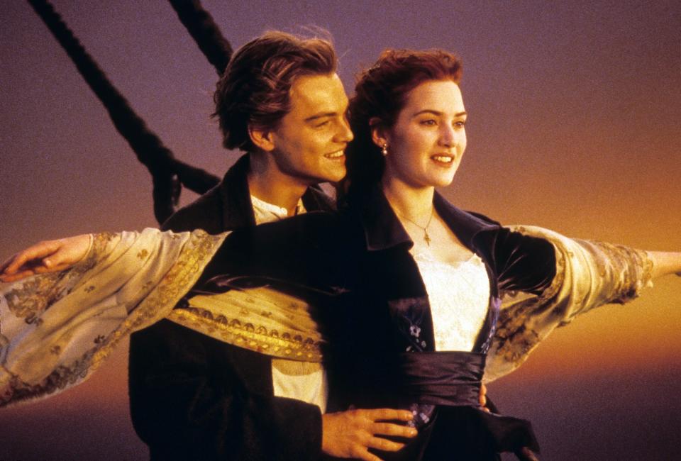 Leonardo DiCaprio and Kate Winslet in "Titanic"