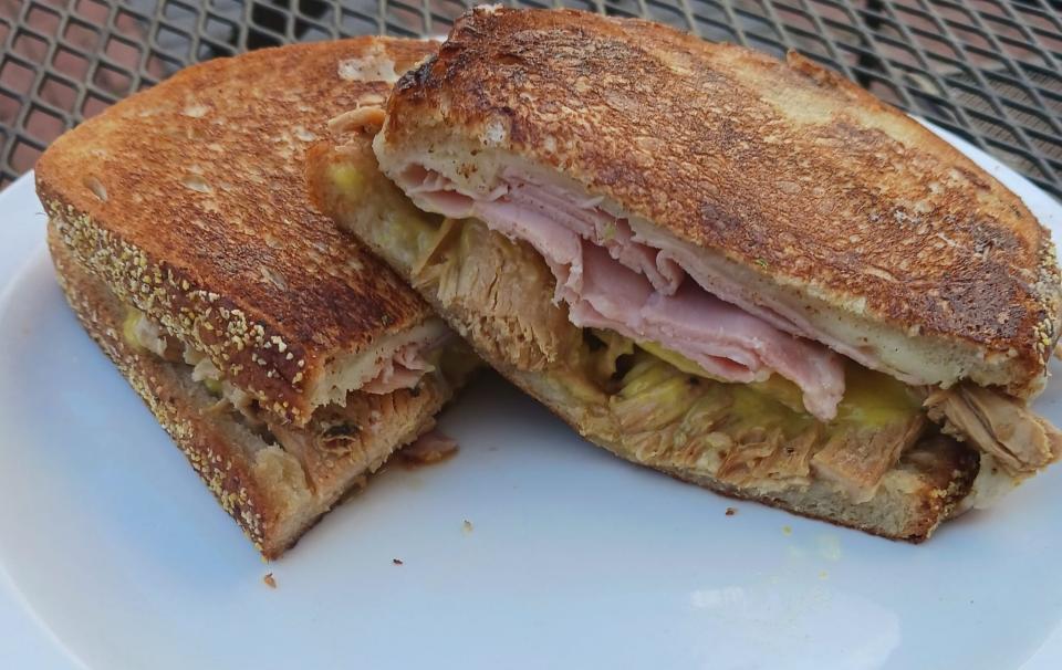 Get the Chicken cordon Bleu grilled cheese at Destination Soups