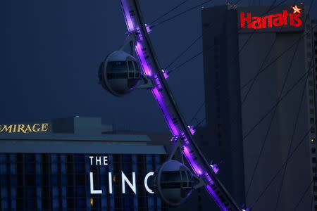 The High Roller, a giant ferris wheel on the strip is seen in Las Vegas, Nevada, U.S., August 27, 2018. Picture taken August 27, 2018. REUTERS/Mike Blake