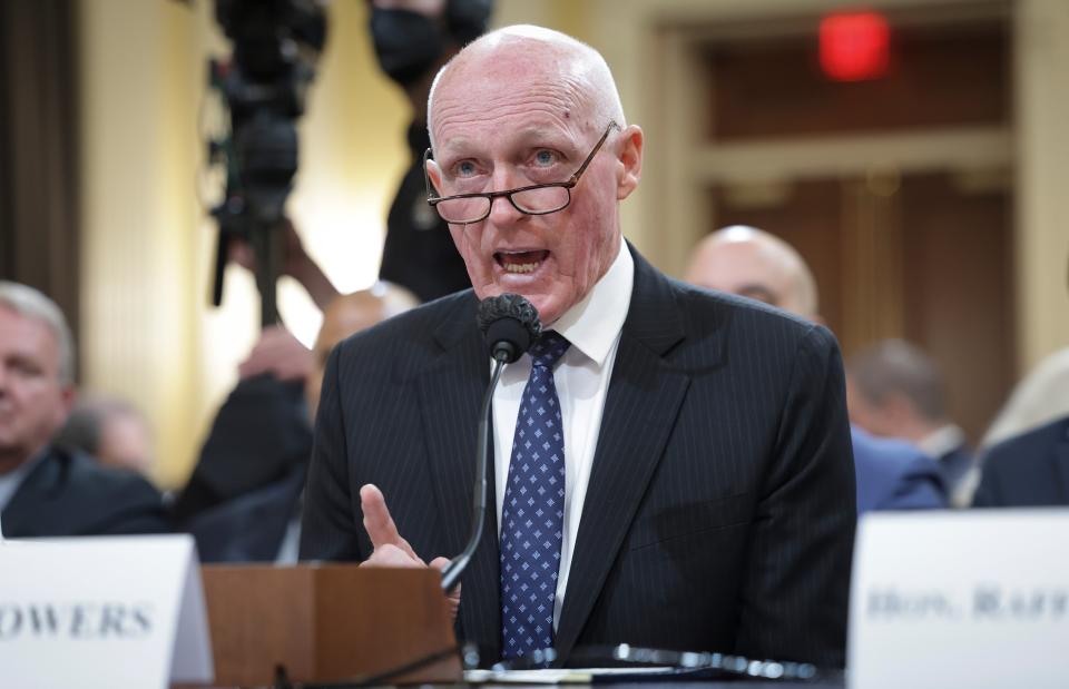 Rusty Bowers, Arizona House Speaker, testifies during the fourth hearing on the January 6th investigation in the Cannon House Office Building on 21 June 2022 in Washington, DC (Getty Images)