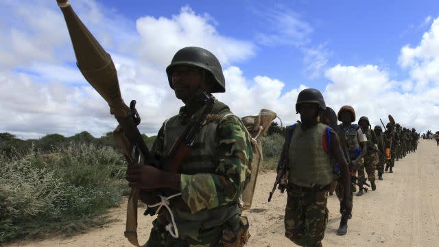 Peacekeepers of the African Union Mission in Somalia.