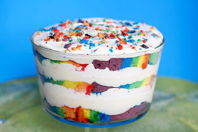 Rainbow Cake Trifle