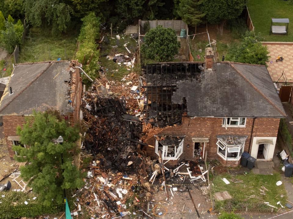 A woman has died and a man has been left critically injured following an explosion at a house in Birmingham (Joe Giddens/PA)