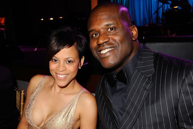 <p>Michael Caulfield/WireImage</p> From Left: Shaquille O'Neal and Shaunie Henderson in 2008