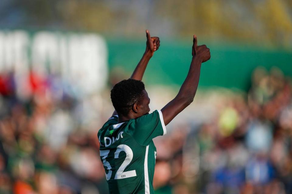 Lexington Sporting Club midfielder Ates Diouf (32) is the team’s leading scorer with 15 goals this season.