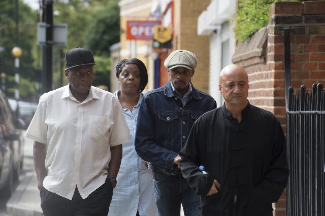 The family of Rashan Charles. (Lauren Hurley/PA)