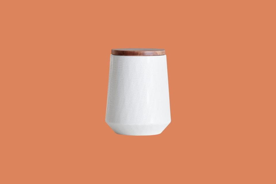 Best Geometric Design: Crate & Barrel Ethan Medium White Canister