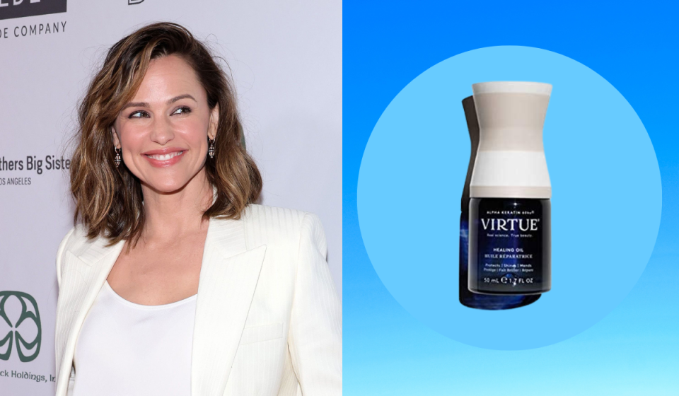 Jennifer Garner once listed this hair oil as an item she can't live without! (Photo: Emma McIntyre/Getty Images and Amazon)