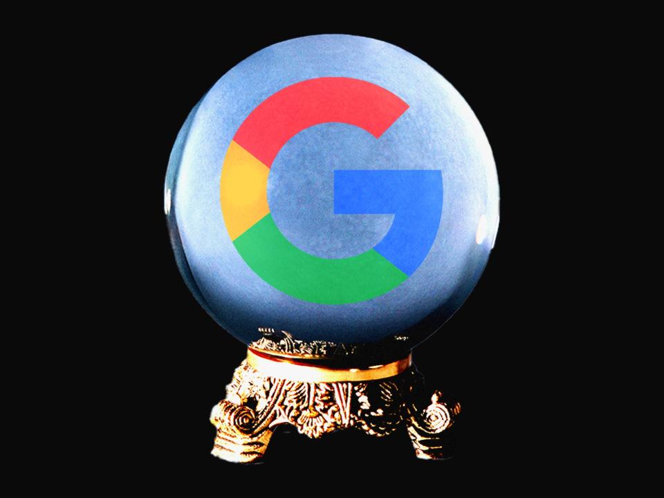 Google logo in a crystal ball
