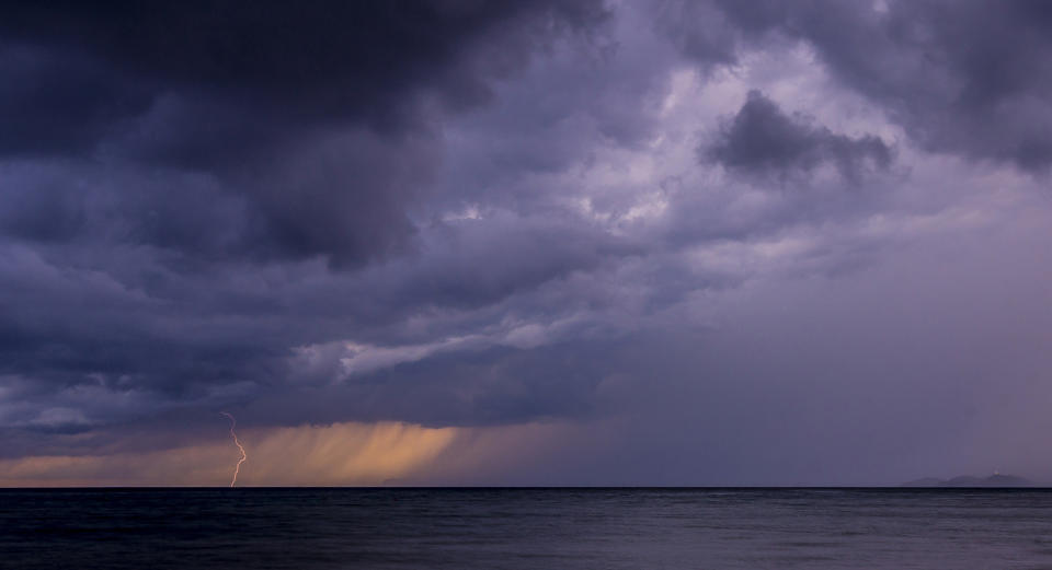 A "weather bomb" is a storm over the ocean with intense central pressure, producing strong winds and ocean swell that result in some wave-generated seismic activity.