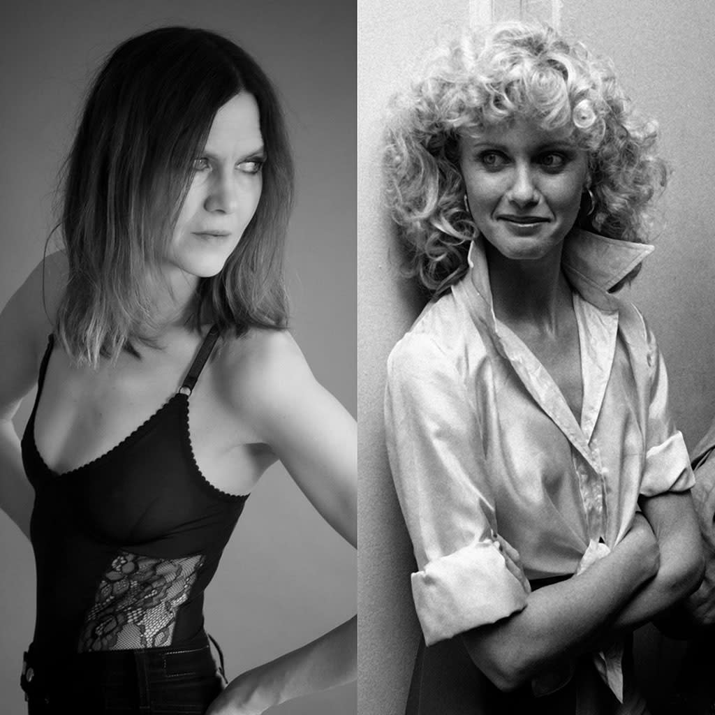 Juliana Hatfield, left, reflects on her lifelong love for Olivia Newton-John. (Photos: Dave Doobinin, Ron Galella, Ltd./WireImage)