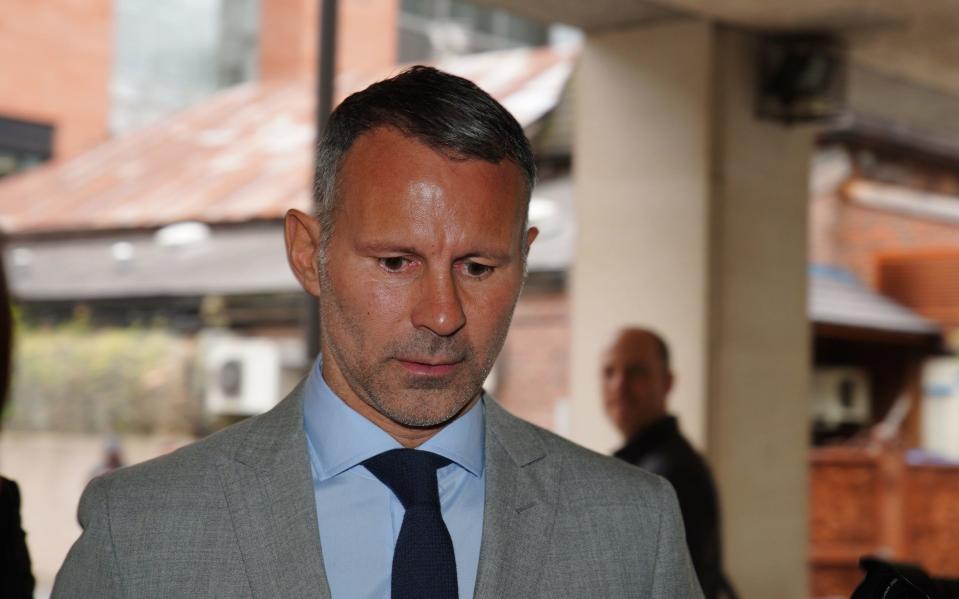 Ryan Giggs making his way to court - PA/Peter Byrne 