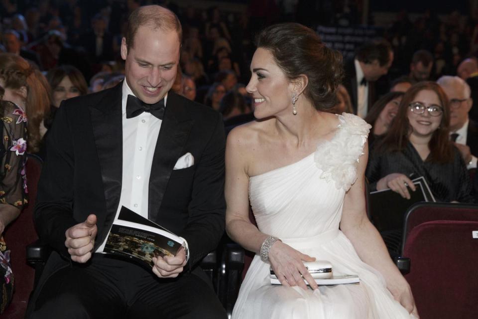 Kate wore the same Alexander McQueen dress to the 2019 and 2023 Baftas (PA)