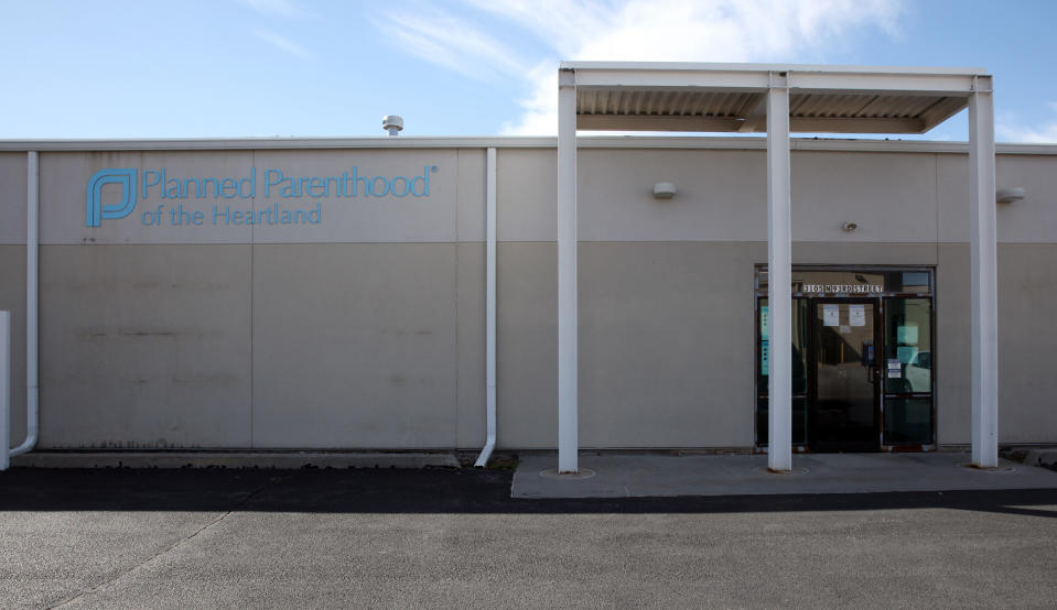 The office of Planned Parenthood of the Heartland, one of Nebraska's few abortion clinics, is seen in Omaha, Neb., Wednesday, Oct. 19, 2022. (AP Photo/Josh Funk)