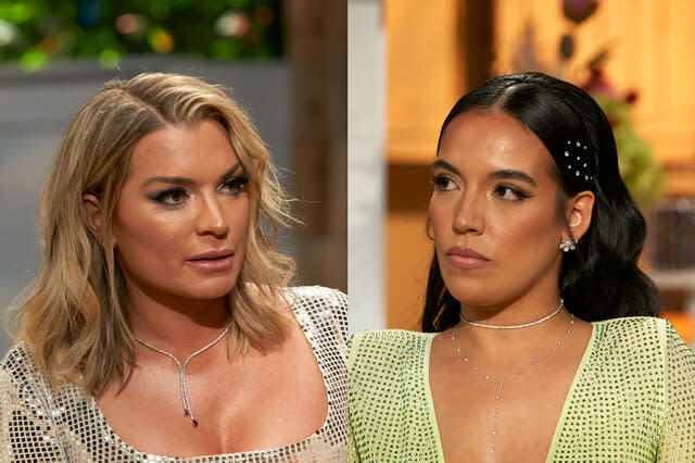 Split image of  Lindsay Hubbard and Danielle Olivera at the Season 7 Summer House reunion.