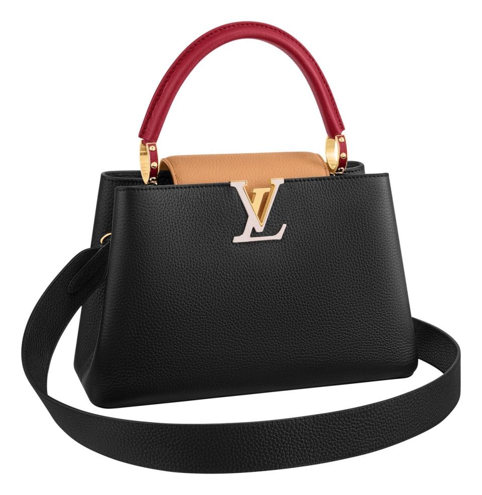 Louis Vuitton Capucines MM in Black, Arizona, Coquille and Ruby taurillonf
