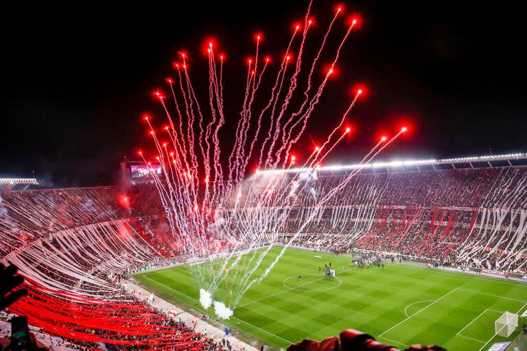 Los festejos en el estadio Monumental tras la consagración de River Plate en la Liga Profesional