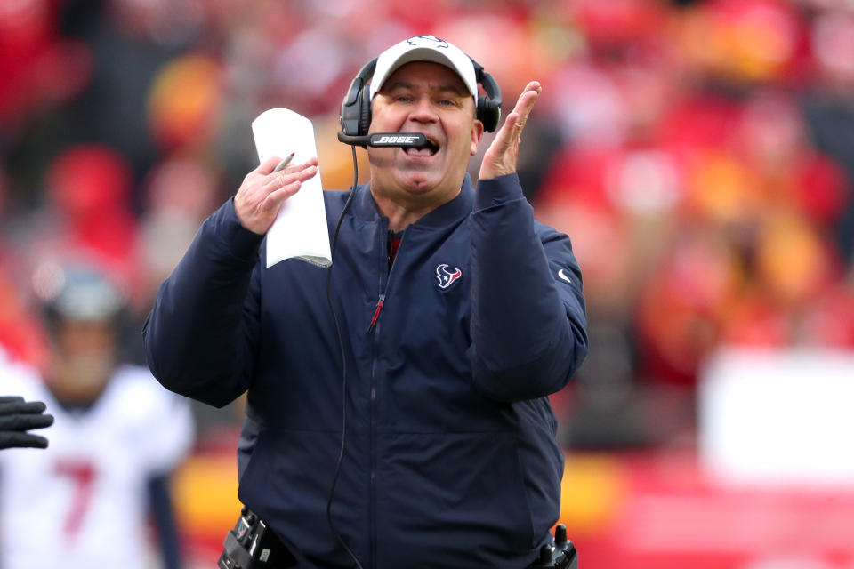 A pair of pivotal decisions by Bill O'Brien shifted the momentum of Sunday's AFC playoff game. (Tom Pennington/Getty Images)