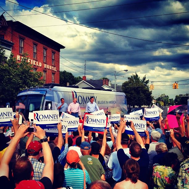 Boehner, Portman and Romney in Troy, OH