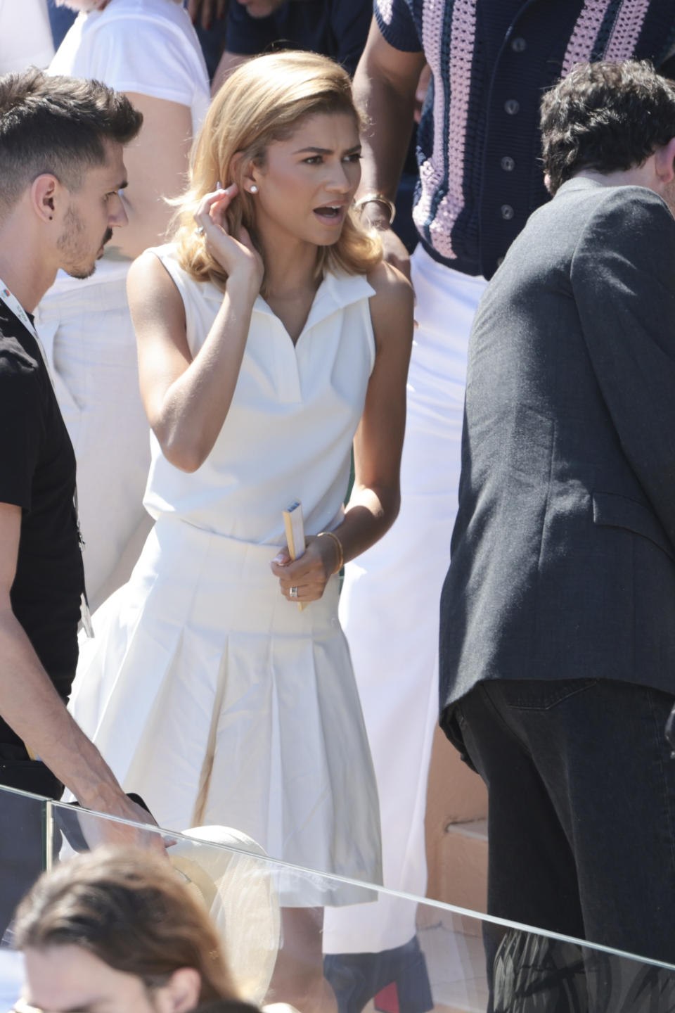 Zendaya walking at the Rolex Monte-Carlo Masters in Monte Carlo, Monaco.