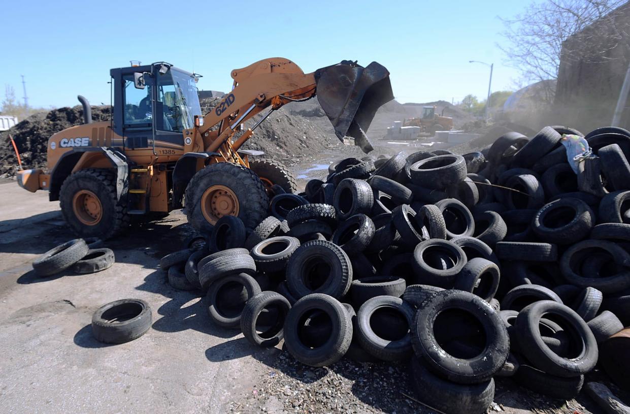 City of Erie residents can drop off up to six unwanted tires Saturday at the city's annual collection of tires and electronics. [FILE PHOTO/ERIE TIMES-NEWS]