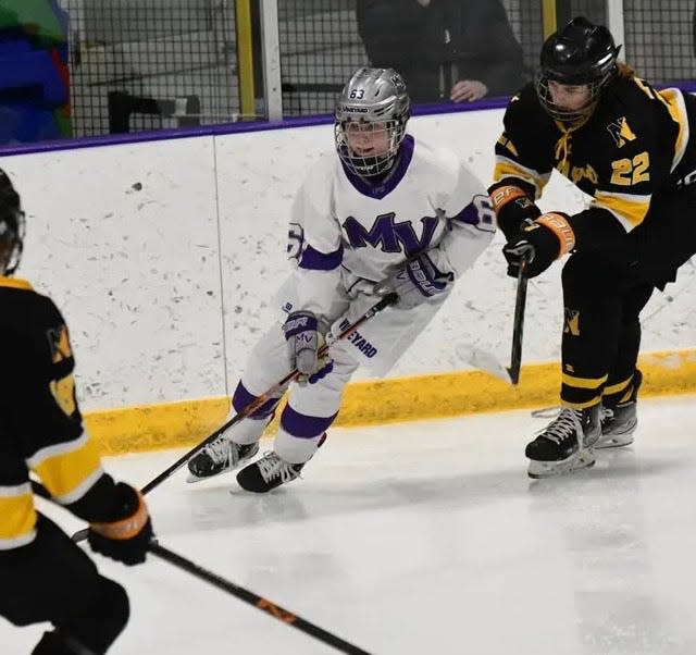 Emily Coogan of Martha's Vineyard girls hockey team.