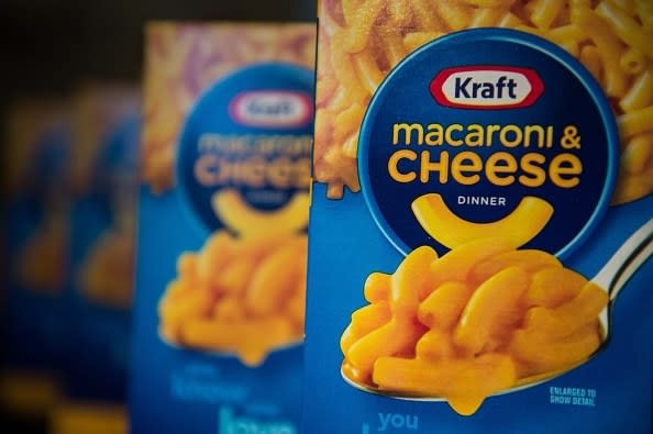 boxes of Kraft mac n cheese