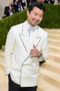 <p>Simu Liu arrives at the 2021 Met Gala, Celebrating in America: A Lexicon of Fashion, at the Metropolitan Museum of Art on Sept. 13 in N.Y.C.</p>