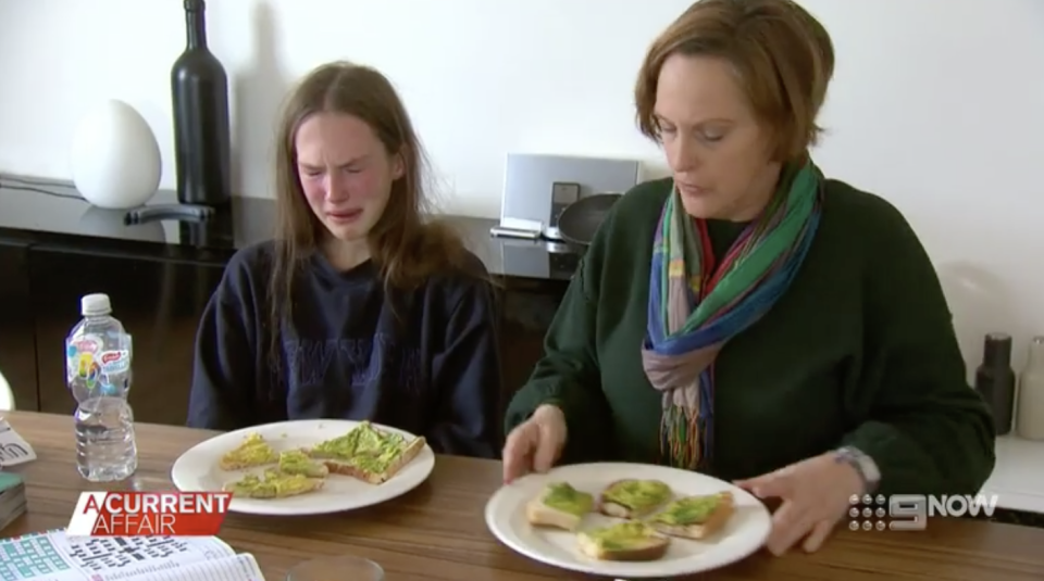 Chloe and her mother Melinda both struggle during meal times. Source: A Current Affair