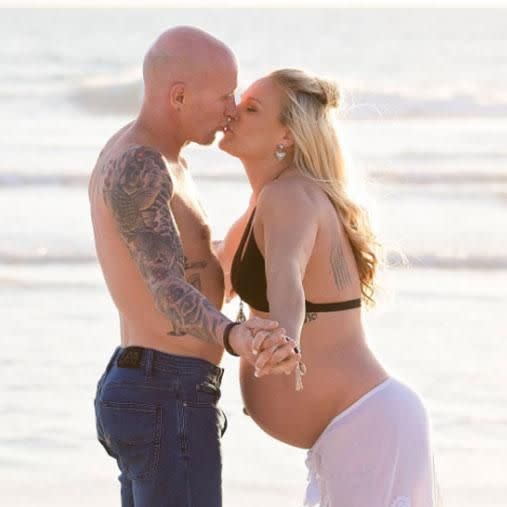 After struggling to conceive for years, Caley and her husband Daz are about to welcome their first child. Photo: Instagram/caleyreece