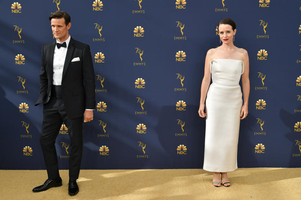 Matt Smith and Claire Foy at the 70th Primetime Emmy Awards on Sept. 17.