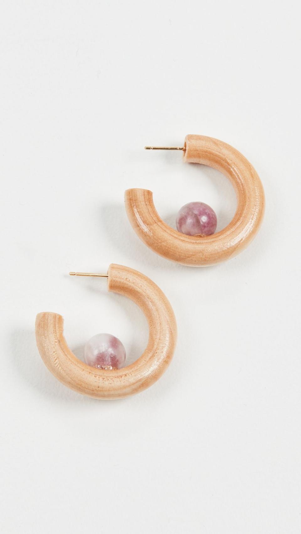 Amethyst Midi Hoops