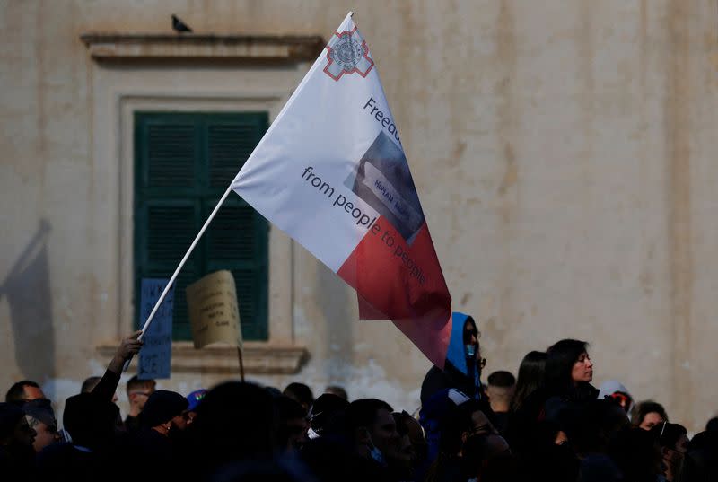 Protest against current and upcoming COVID-19 restrictions in Valletta