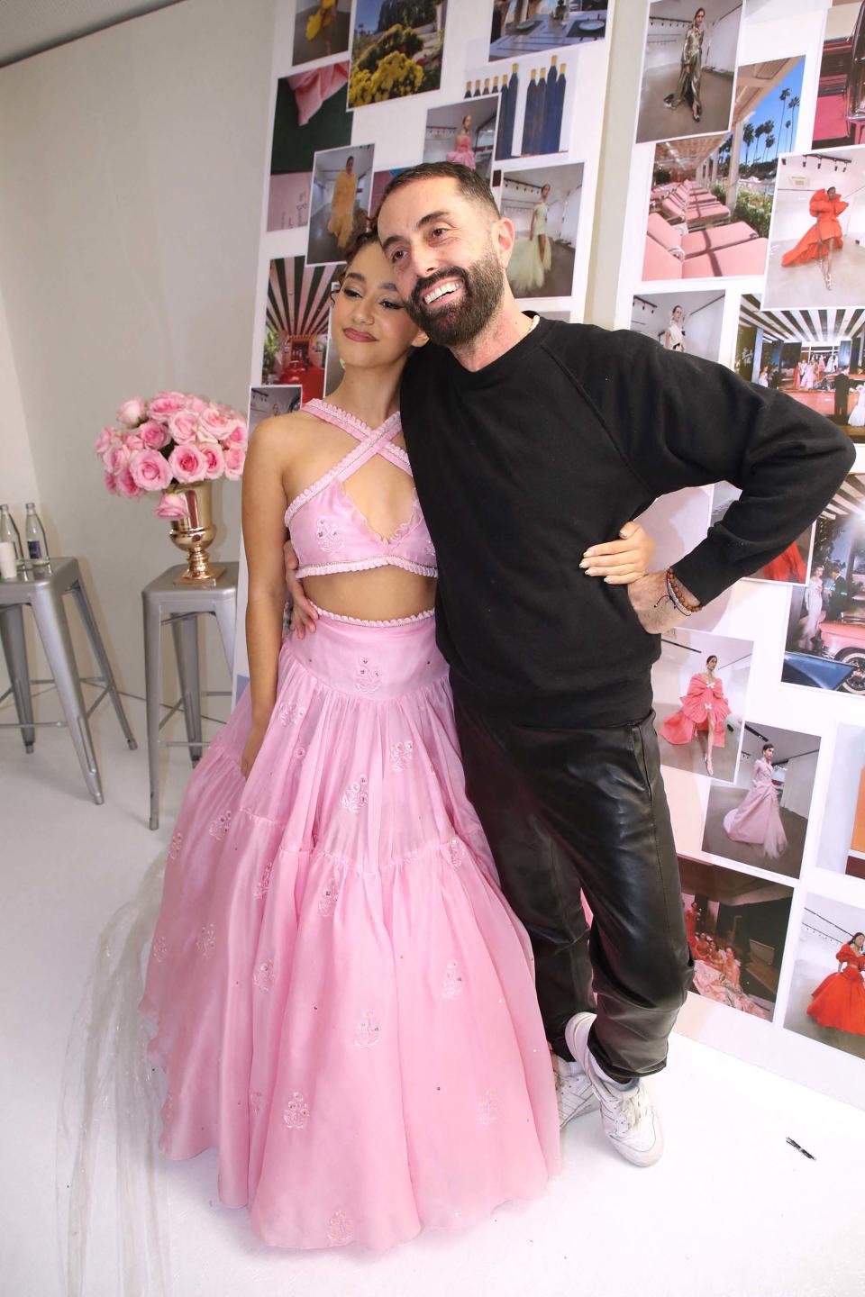 Lena Situations rencontre Giambattista Valli à l'issue du défilé