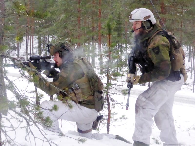 Norwegian Army soldiers attend training in Elverum