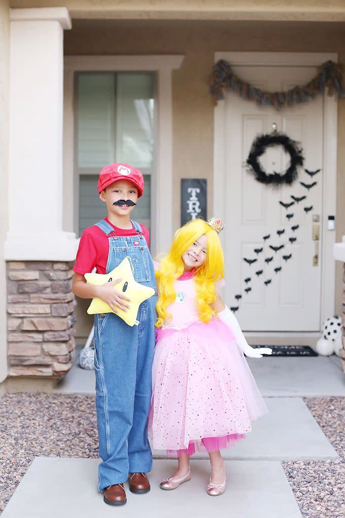 Mario and Princess Peach Costumes