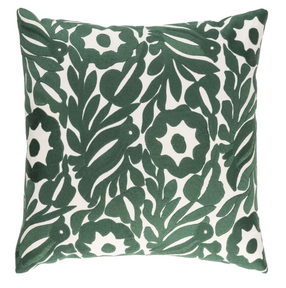 This 18 x 18 square pillow has a botanical pattern to brighten any room. <a href="https://fave.co/2ZftOQE" target="_blank" rel="noopener noreferrer">Find it for $20 at Joss &amp; Main</a>.