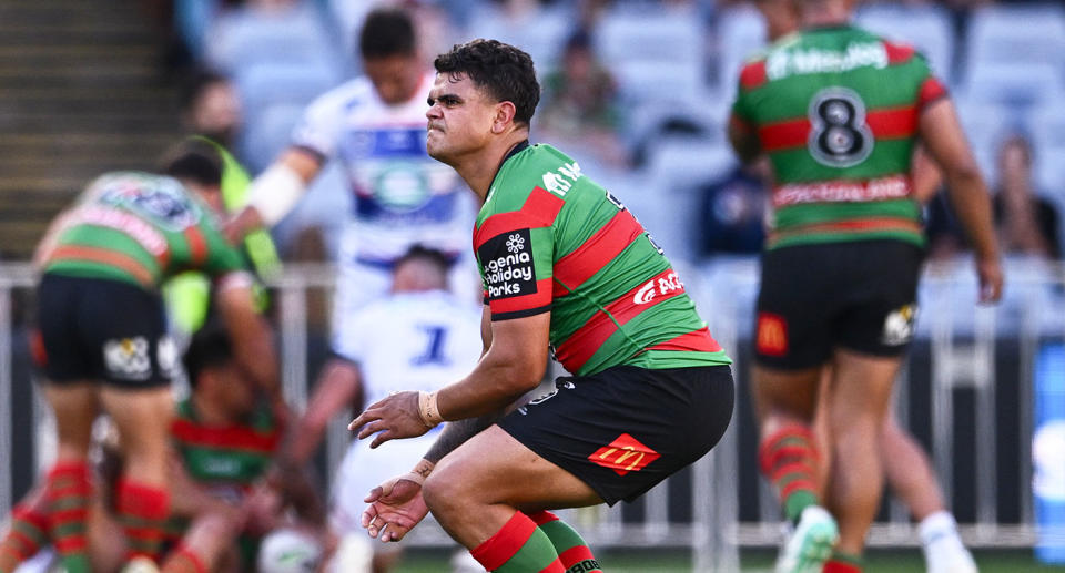 Latrell Mitchell's ill-discipline will see him miss three crucial games for the struggling South Sydney Rabbitohs. Pic: AAP