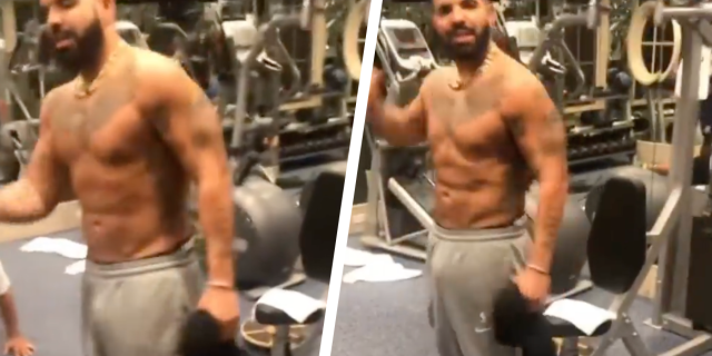 Drake Showed Off His Ripped Arms and Chest in a New Shirtless Gym Video