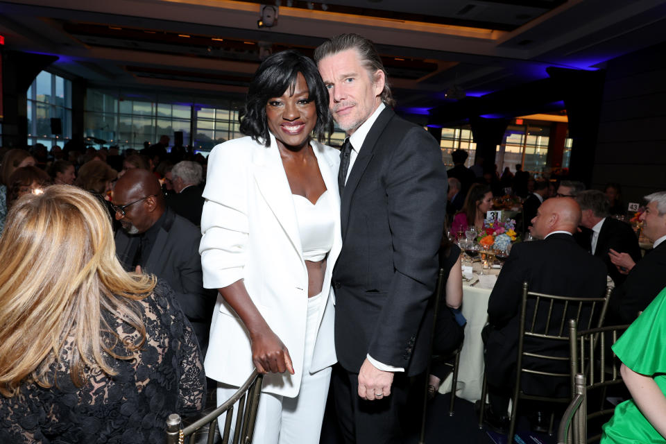 Viola Davis and Ethan Hawke attend the Literacy Partners 50th Anniversary Evening Of Readings & Gala Dinner