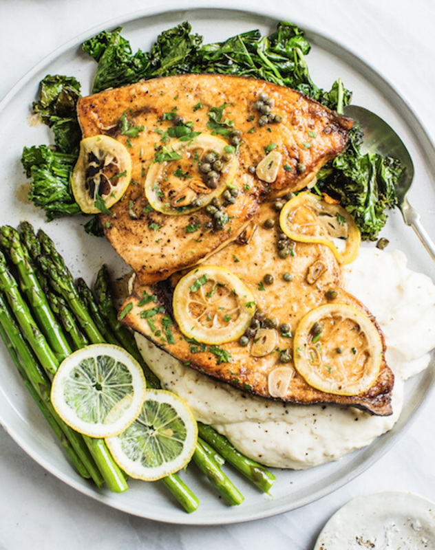 <p>Table and Dish</p><p>Swordfish piccata is one of the most delicious and easiest dishes we make, from prep to completion in 25 minutes or less.</p><p><strong>Get the recipe: <a href="https://www.tableanddish.com/swordfish-piccata/" rel="nofollow noopener" target="_blank" data-ylk="slk:Swordfish Piccata;elm:context_link;itc:0;sec:content-canvas" class="link rapid-noclick-resp">Swordfish Piccata</a></strong></p>